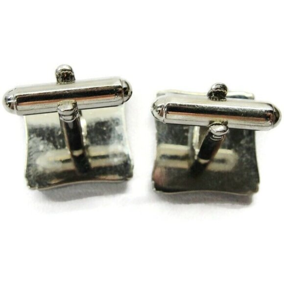 Cufflinks Square Black Onyx Unique Design Tux Shirt Dress Suit Vintage - Picture 4 of 9
